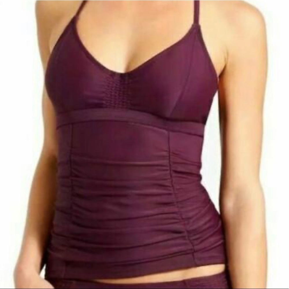 NWOT Athleta Smocked Tankini 32 B/C